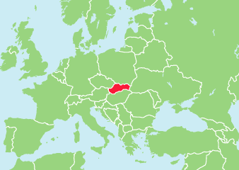 スロバキアの位置図